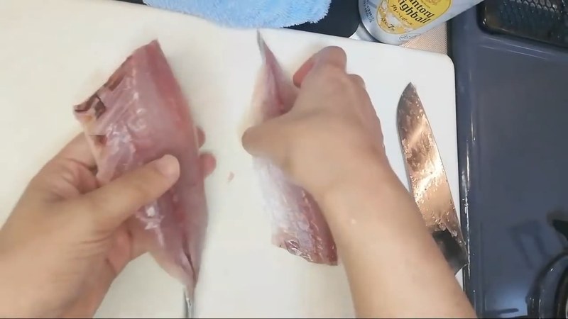 3枚におろす の画面