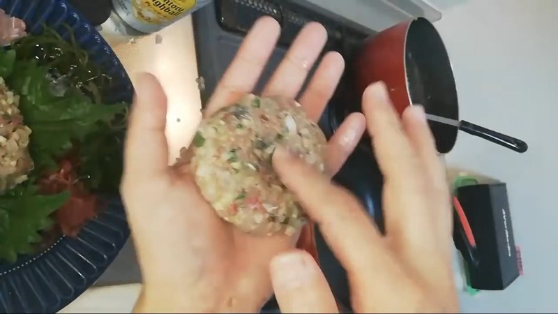 タネを丸く成形する の画面
