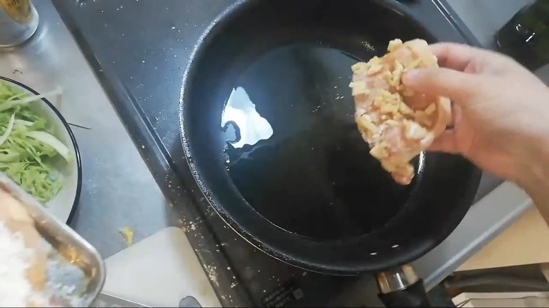 オリーブオイルで衣面から焼く の画面