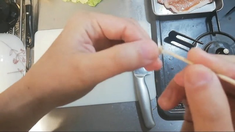 にんにくの下ごしらえをする の画面