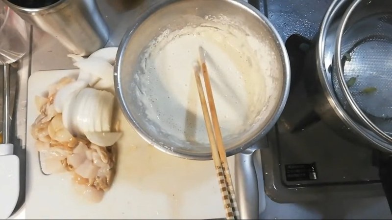 衣を作り、具をあえる の画面