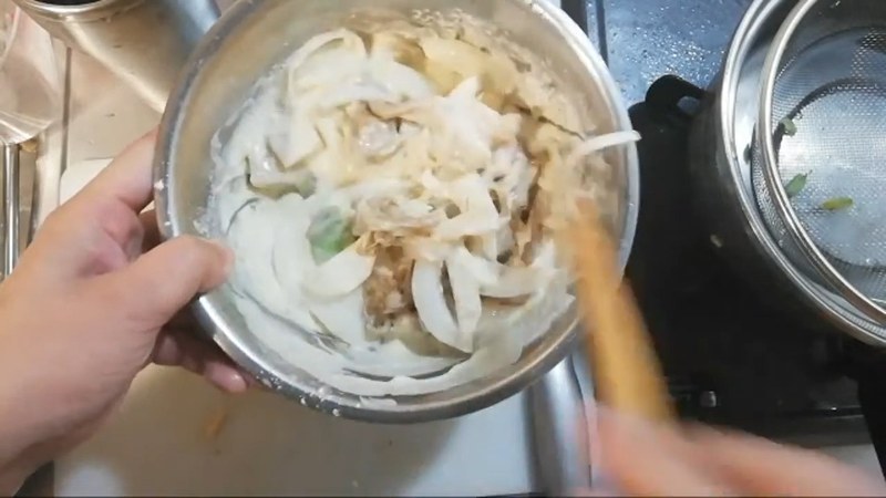 衣を作り、具をあえる の画面