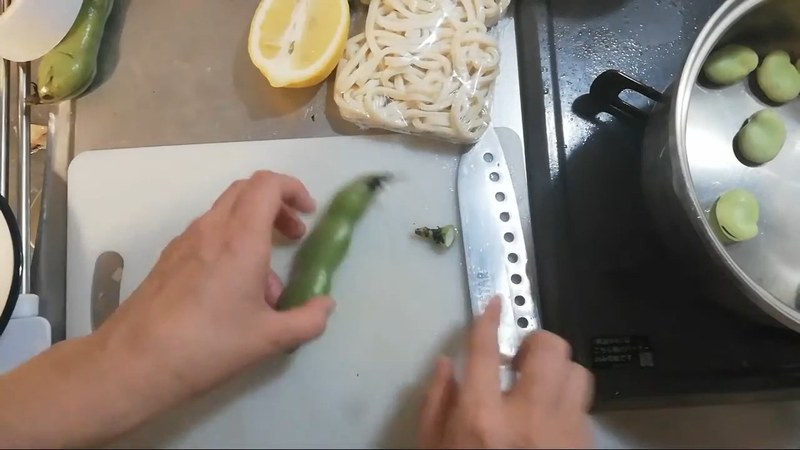 そら豆をさやから出す の画面