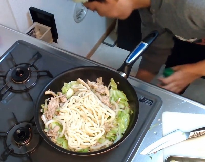 冷凍うどんを加える の画面