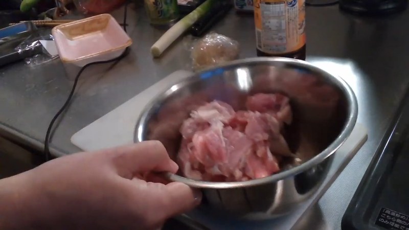 塩・酒で下味をつけて30分ほど置く の画面