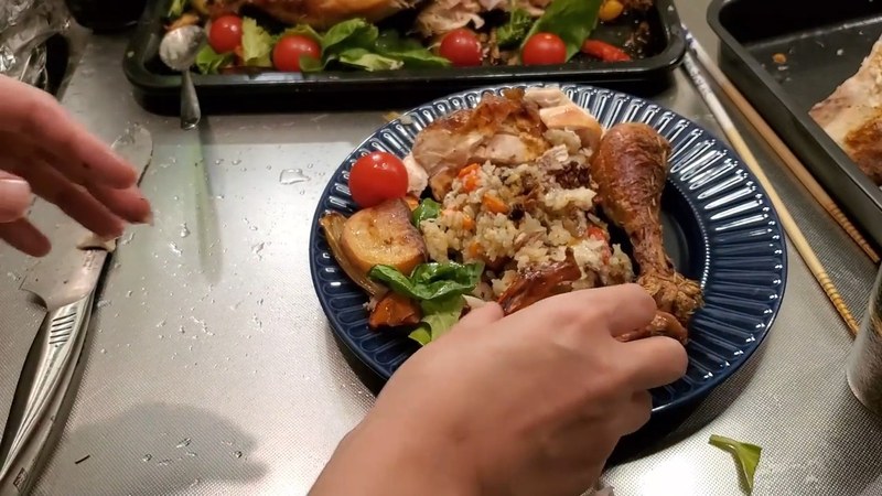 皿に盛り付ける の画面