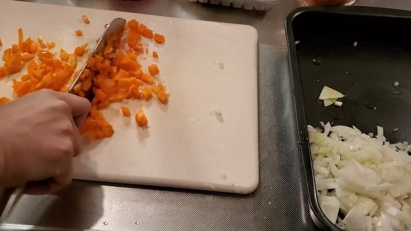 詰め物の野菜を刻む の画面