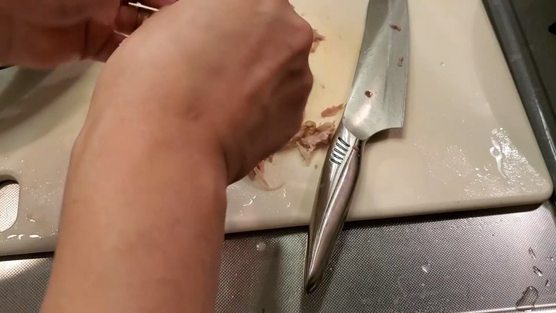 ネック肉をほぐして混ぜる の画面