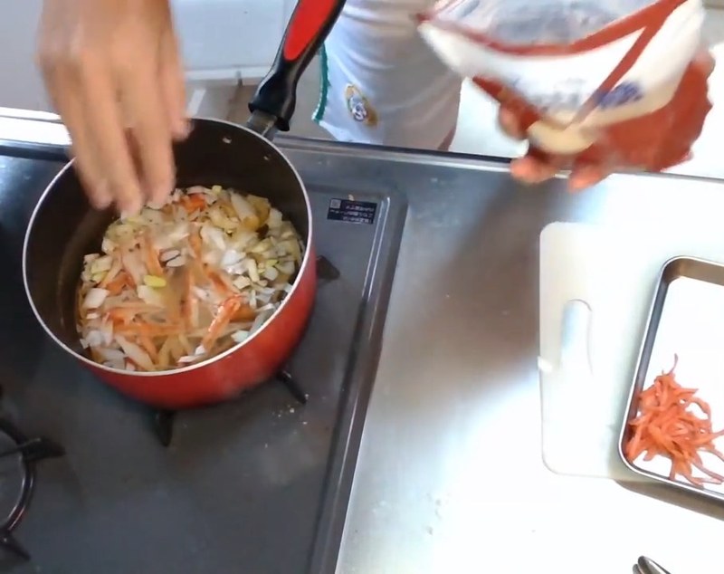 あんかけの土台を煮る の画面