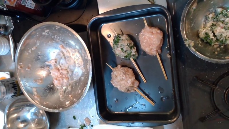 串に刺して三角に成形する の画面
