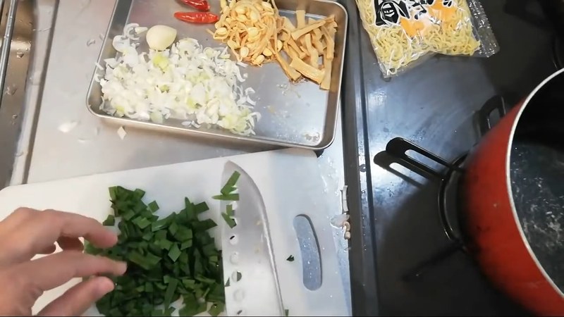 ねぎとにらをみじん切りにする の画面