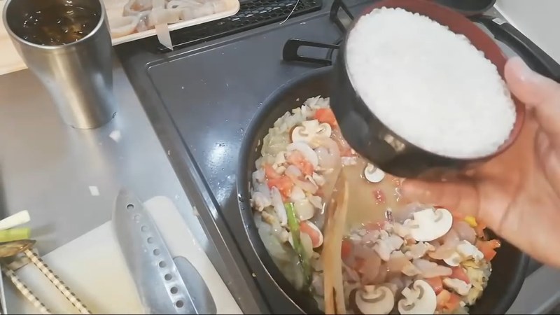 米を加える の画面
