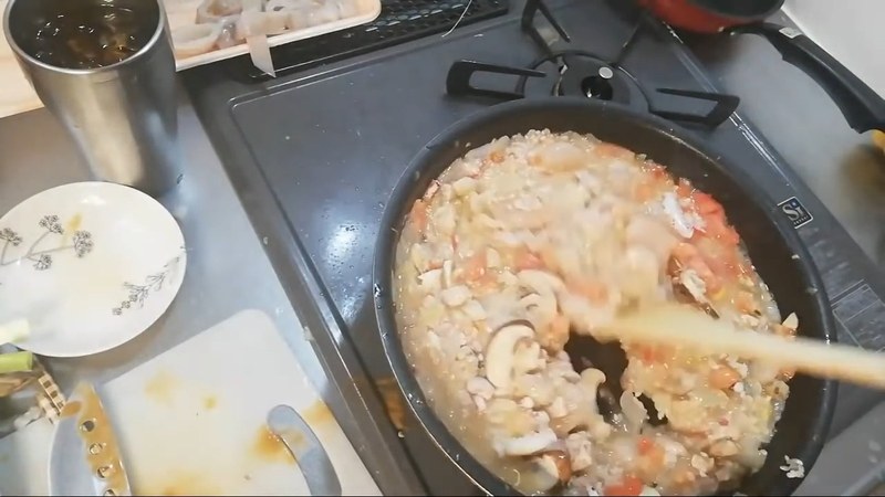 水を加える の画面