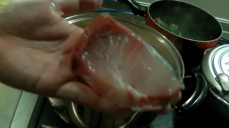 ブリに塩をして焼く の画面