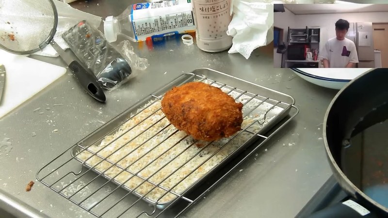 キャベツを添えて盛り付け の画面