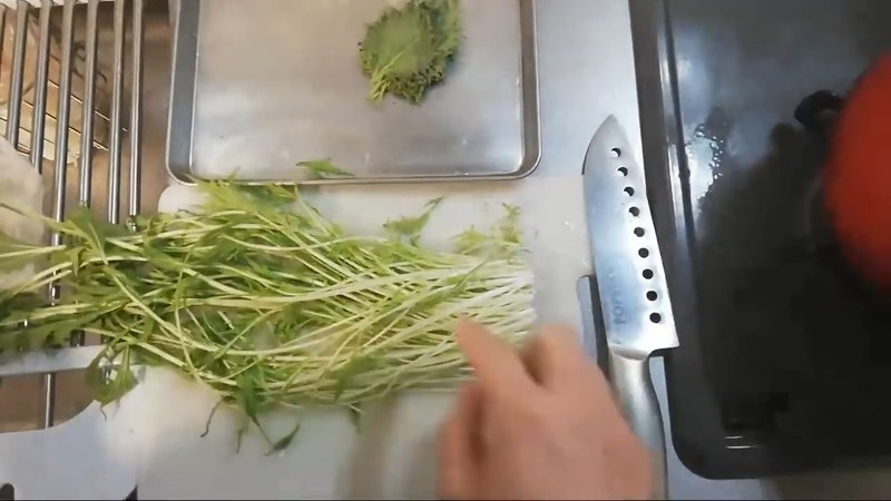 水菜を切る の画面