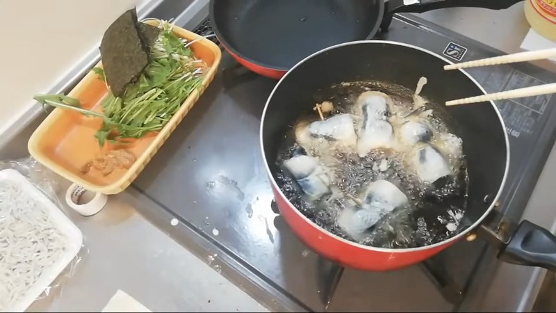 衣にくぐらせてじっくり揚げる の画面