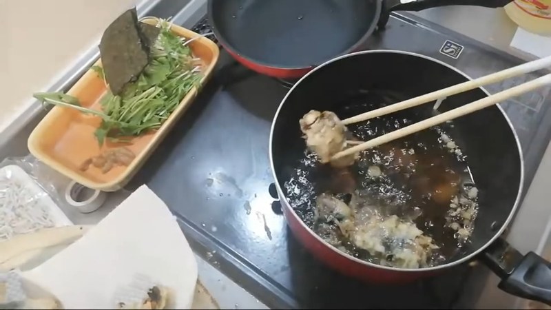 衣にくぐらせてじっくり揚げる の画面