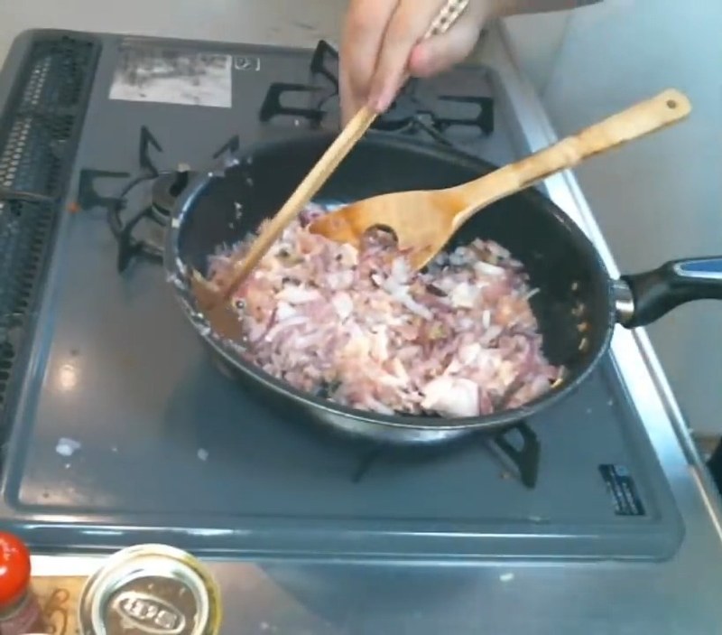 鶏肉を加えて下味をつける の画面