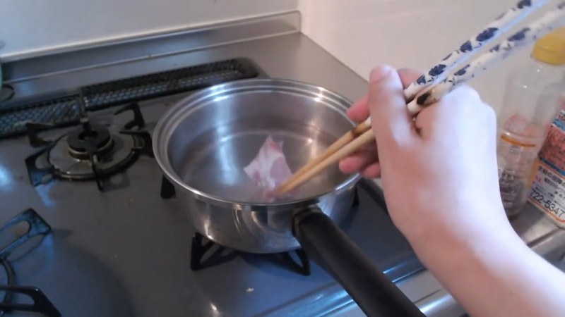 豚しゃぶをゆでる の画面