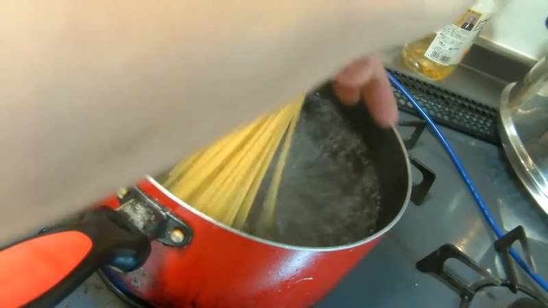 パスタを茹でる の画面