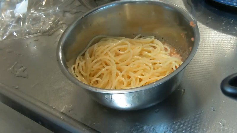 パスタとソースを和える の画面