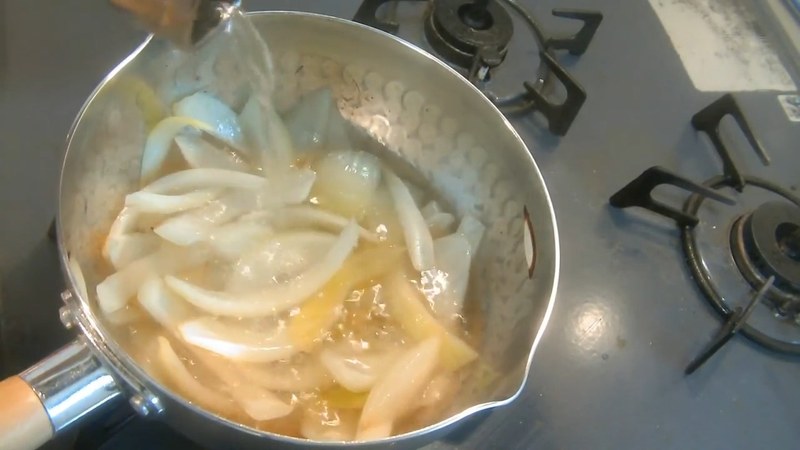 水と『うまいたれ』（割り下）を加える の画面