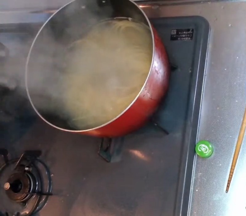 パスタを茹でる の画面