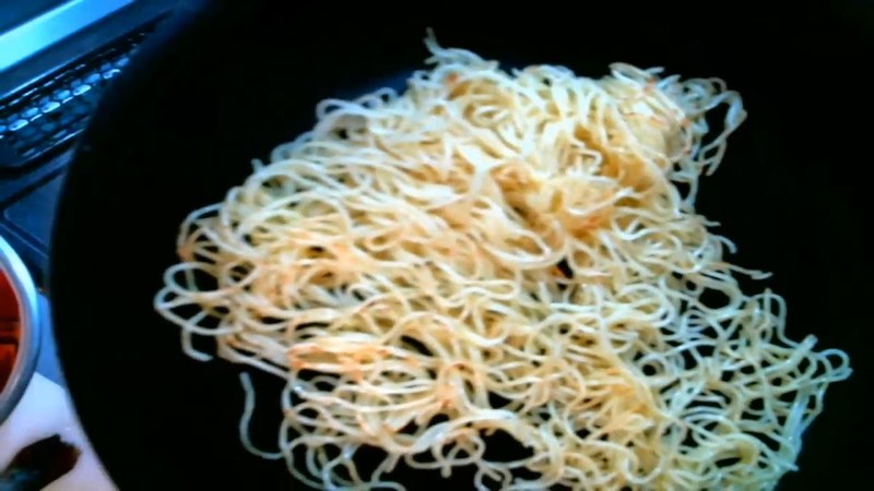 麺だけを先に強火でカリカリに焼く の画面