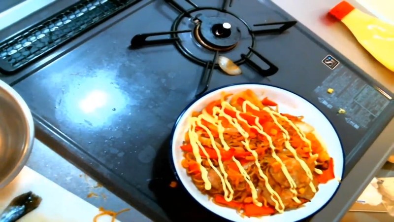 マヨネーズと青のりをかける の画面