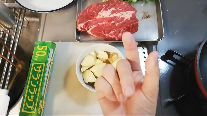 じゃがいもを乱切りにして下味をつける の画面