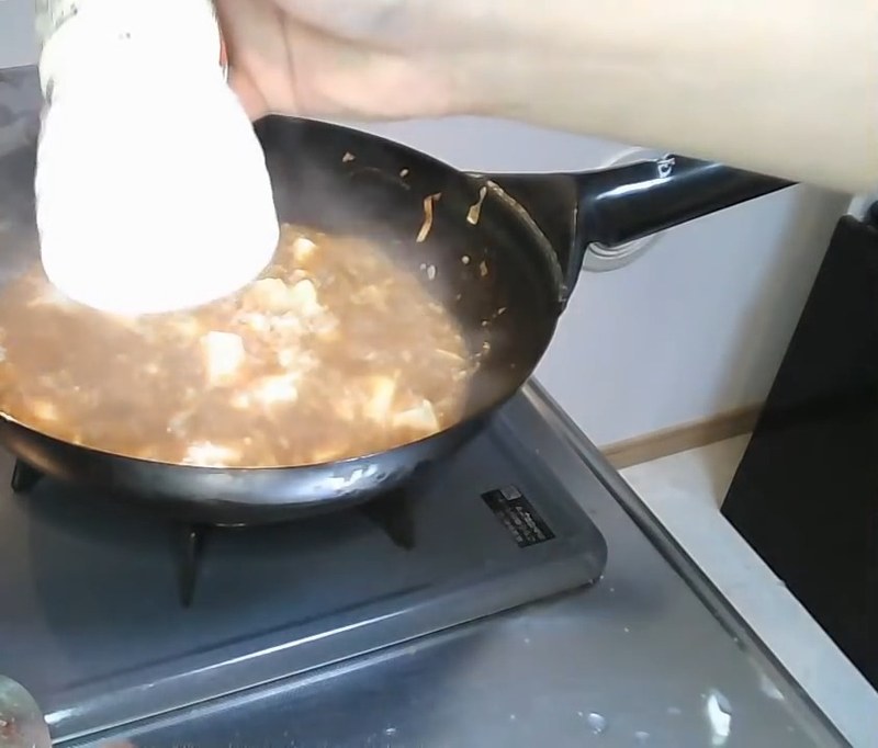 片栗粉を粉のまま振り入れてとろみをつける の画面
