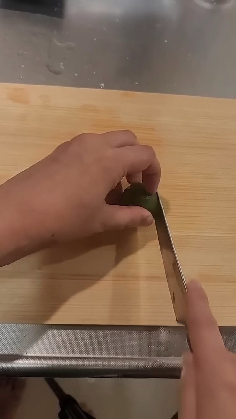 すだちを薄切りにする の画面