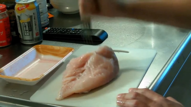 鶏むね肉の下ごしらえ の画面