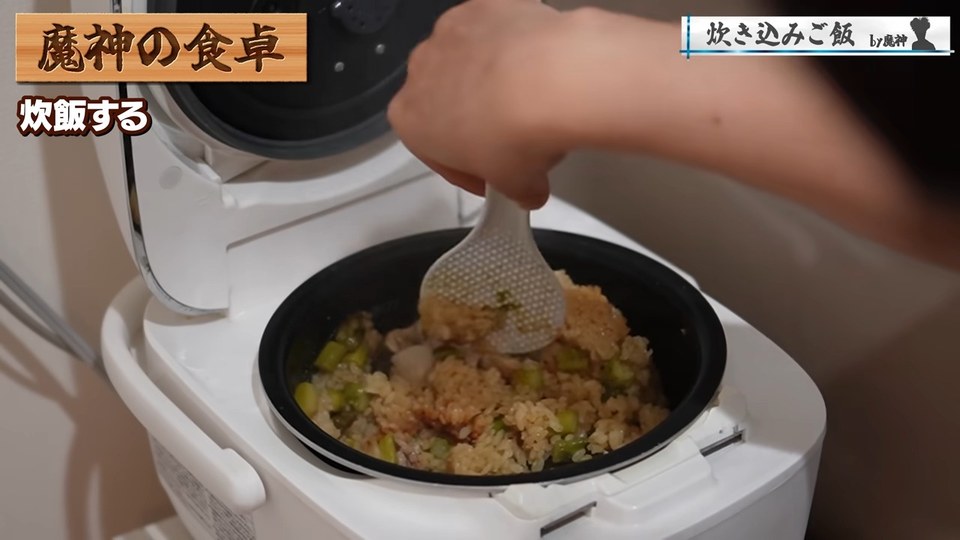 アスパラと鶏肉の炊き込みご飯