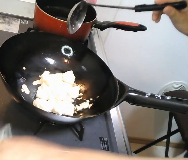 豆腐に焼き色がつくまでじっくり焼く の画面