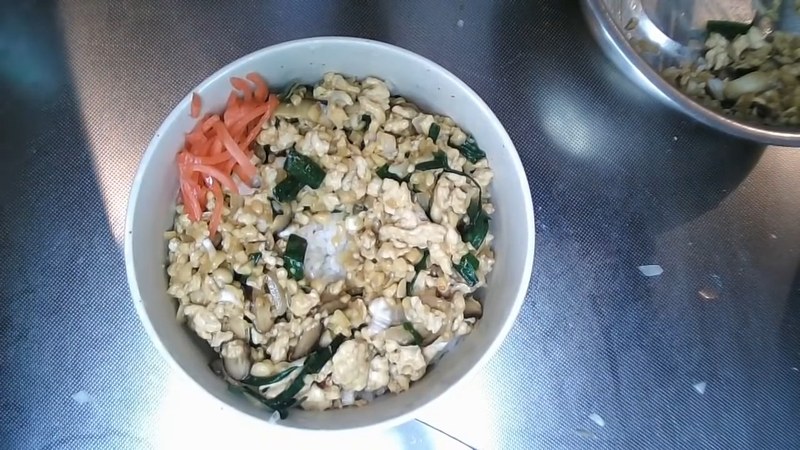 納豆と薬味を飾る の画面